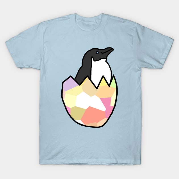 Little Penguin Hatching from Easter Egg T-Shirt by ellenhenryart